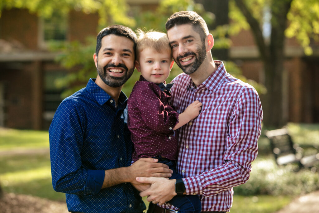 Gay family portrait by Asheville Photographer Dawn E Roscoe